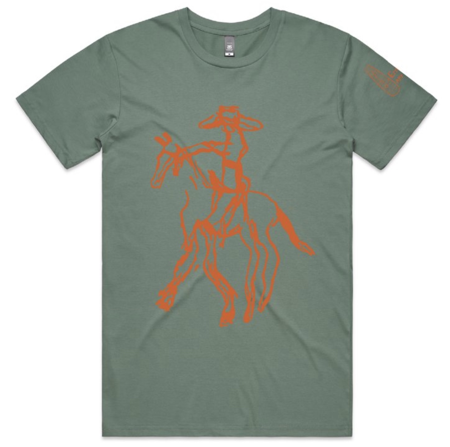 Pulukangka - Stockman T-Shirt by Rupert Jack -Sage -  -