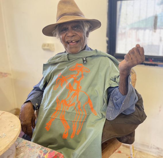 Pulukangka (Stockman) T-Shirt by Rupert Jack -White - Image 3